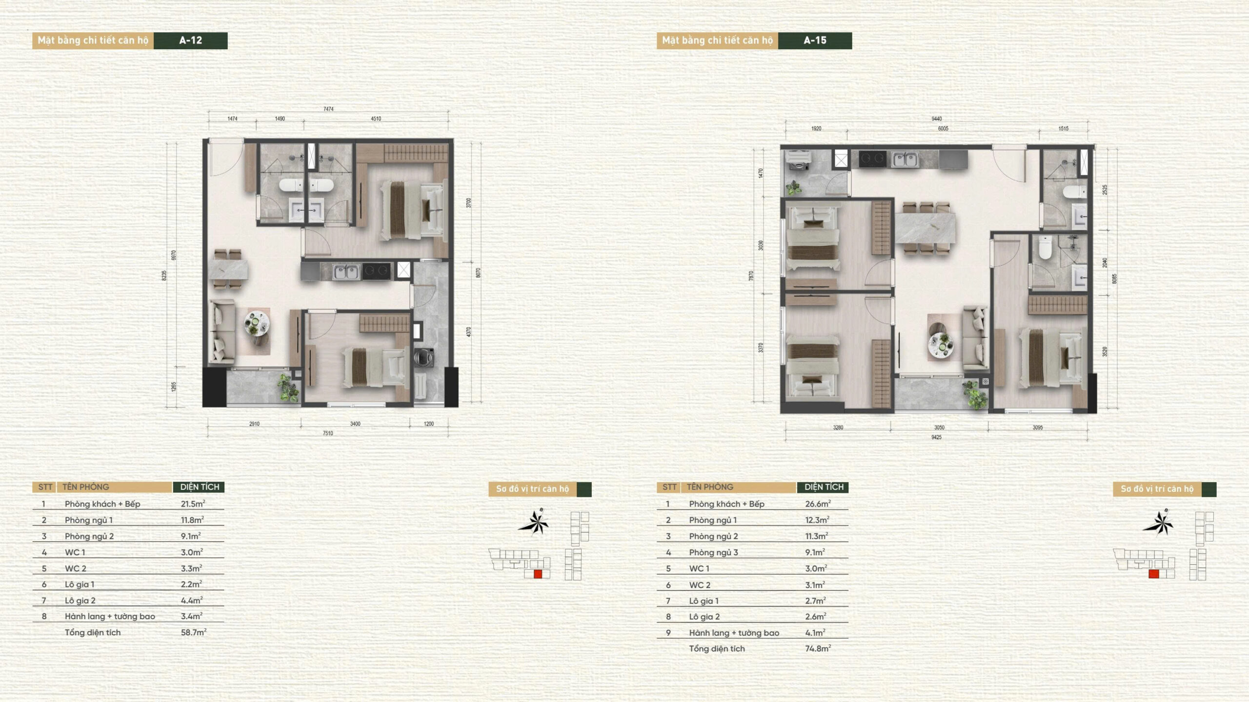 MB căn hộ A12 và A15 - AT Saigon Riverside